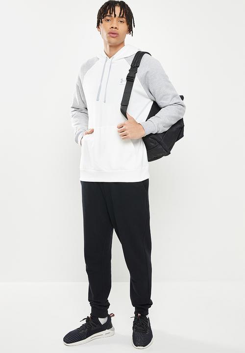 Under Armour - UA Rival Fleece Colorblock Hoodie - white & grey