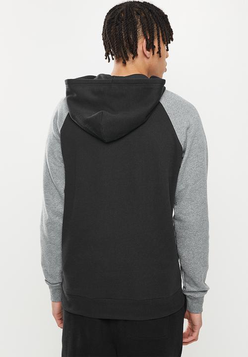 Under Armour - UA Rival Fleece Colorblock Hoodie - black & grey