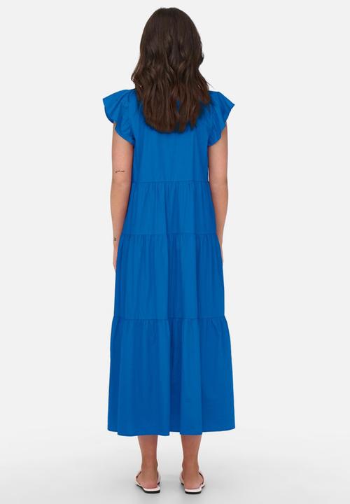 ONLY - Lindsey short sleeve ankle dress - strong blue