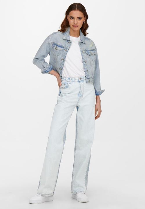 ONLY - Malibu life long sleeve denim jacket - light blue denim