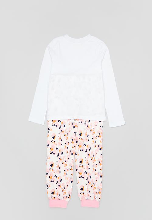 Superbalist - Flannel pj set - white & pink
