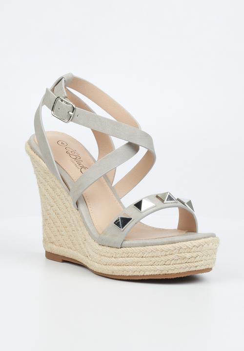 Miss Black - Edition1 espadrille wedge heel - grey