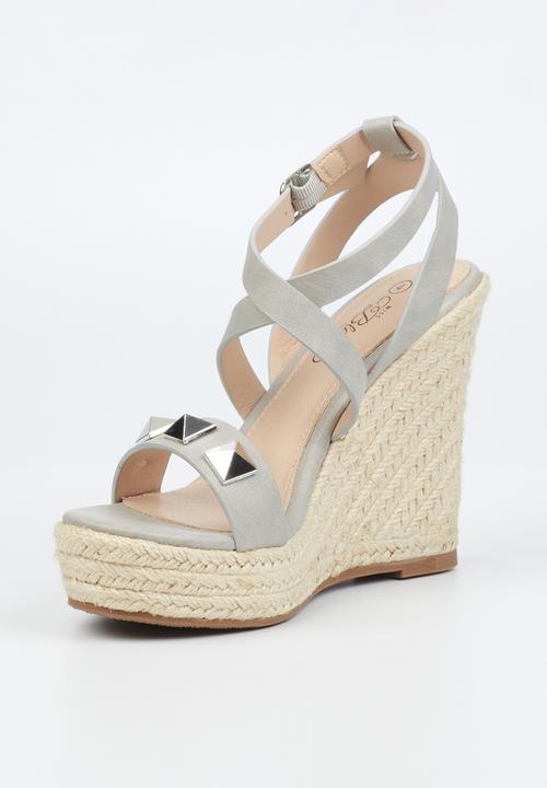 Miss Black - Edition1 espadrille wedge heel - grey