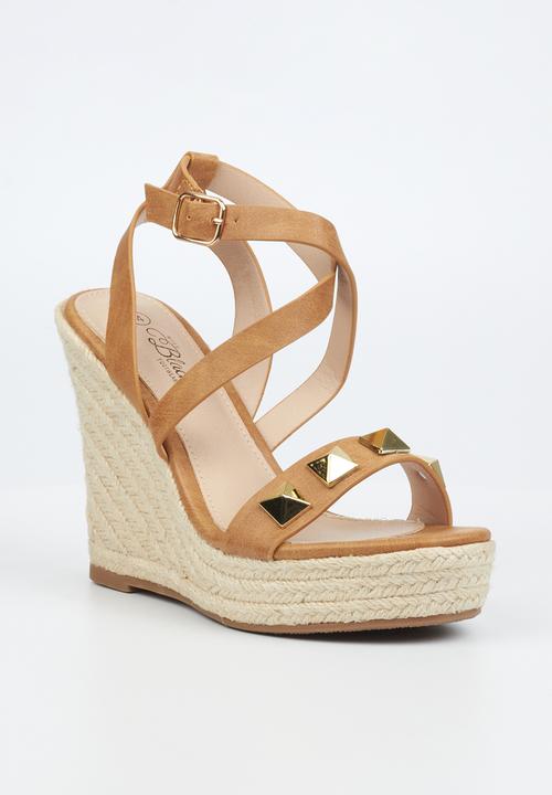 Miss Black - Edition1 espadrille wedge heel - tan