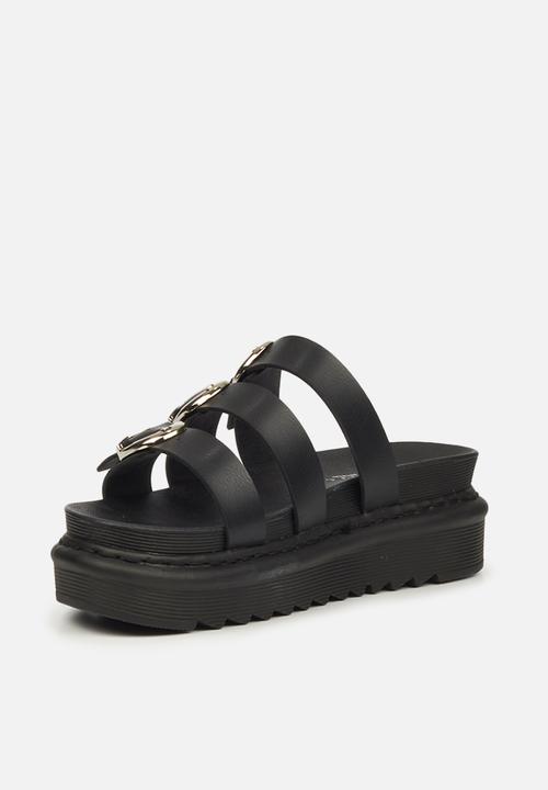 Rock & Co - Rouge 2 chunky flatform slide - black