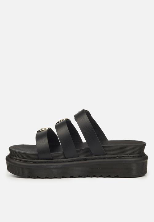 Rock & Co - Rouge 2 chunky flatform slide - black