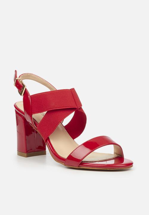 Butterfly Feet - Valery 2 block heel - red