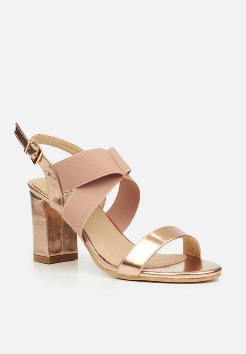 Butterfly Feet - Valery 2 block heel - rose gold