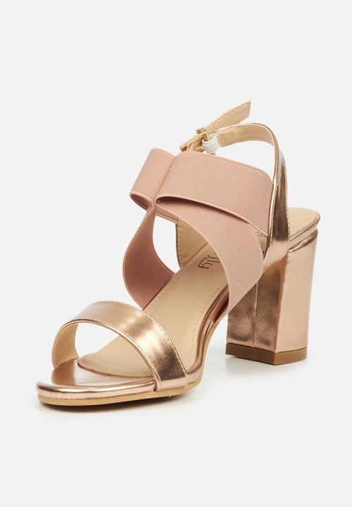 Butterfly Feet - Valery 2 block heel - rose gold