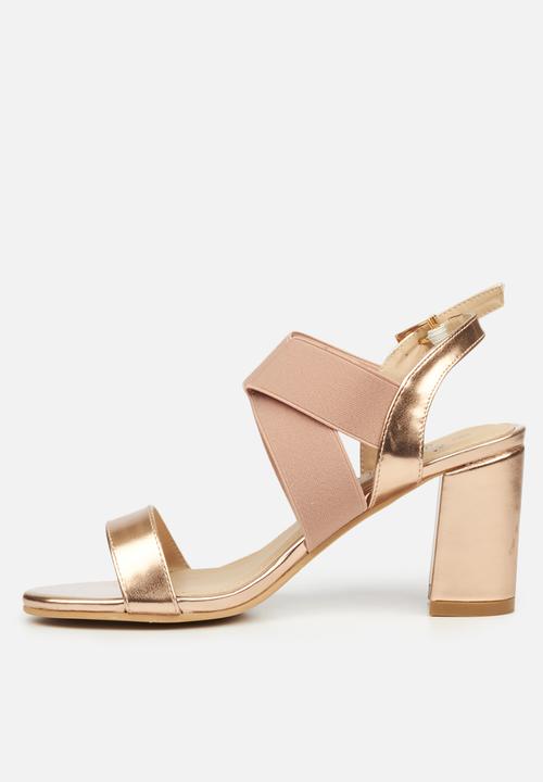 Butterfly Feet - Valery 2 block heel - rose gold
