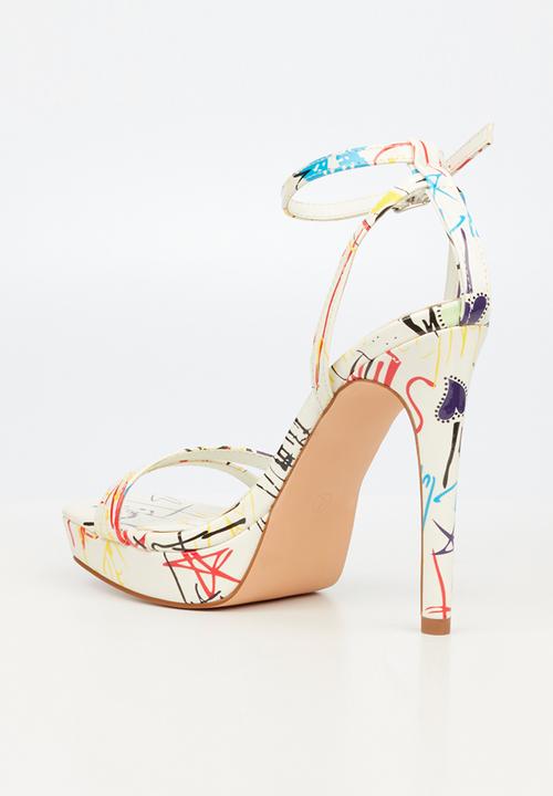 Rock & Co - Getto 1 ankle tie barely there stiletto heel - white