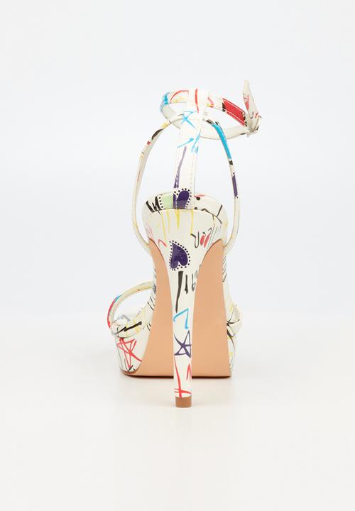 Rock & Co - Getto 1 ankle tie barely there stiletto heel - white