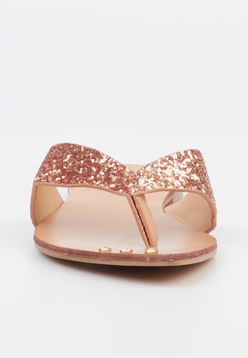 Miss Black - Jazmin1 toe post sandal - rose gold