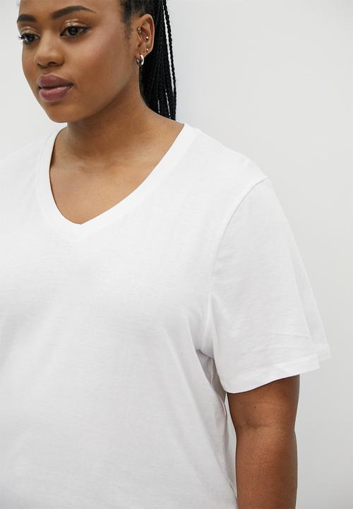 Superbalist - 2 Pack basic v-neck easy fit tee - black & white