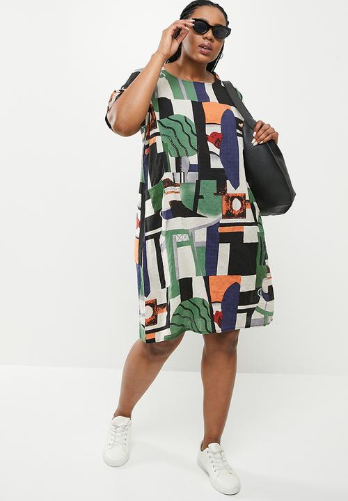 Stella Morgan - Printed loose fit shift dress - multi