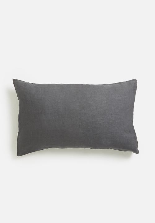 Linen House - Nimes linen pillowcase set - charcoal