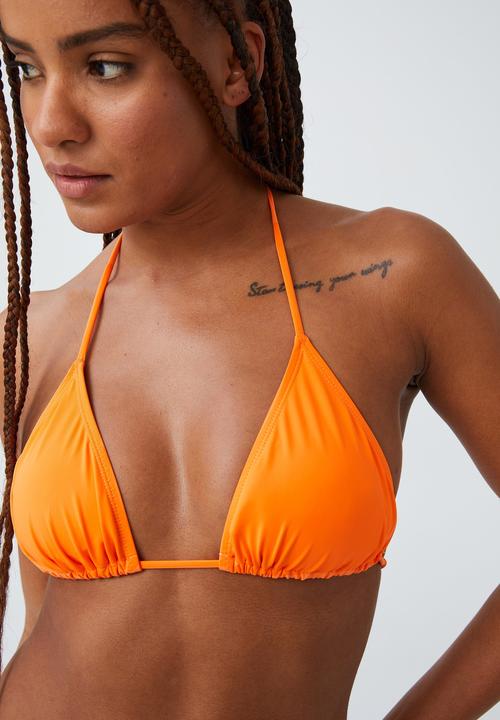 Cotton On - Slider triangle bikini top - bird of paradise