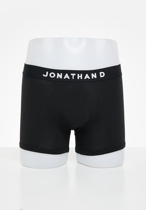 Jonathan D - 2-Pack boxer briefs with elasticated waistband - navy & black
