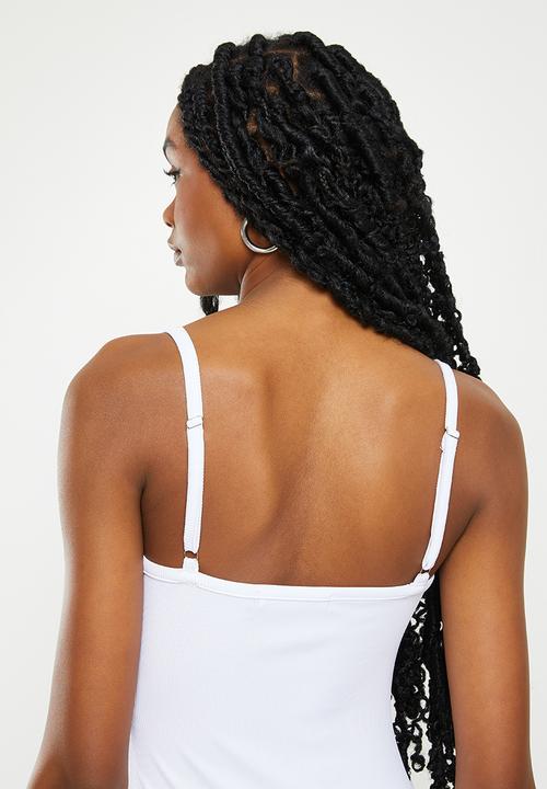 The Lot - Ribbed bodycon dress - white