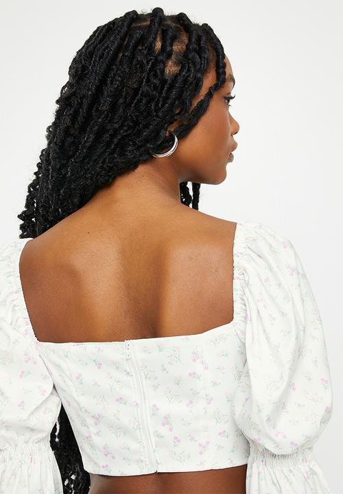 dailyfriday - Long sleeve puff top - white 