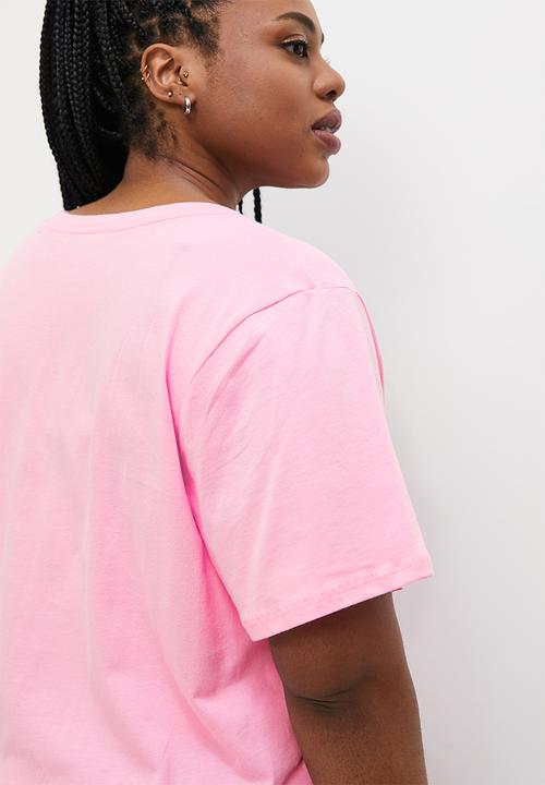 Superbalist - Basic v-neck easy fit tee - pink