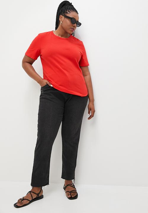 Superbalist - Basic fitted crew neck tee - red
