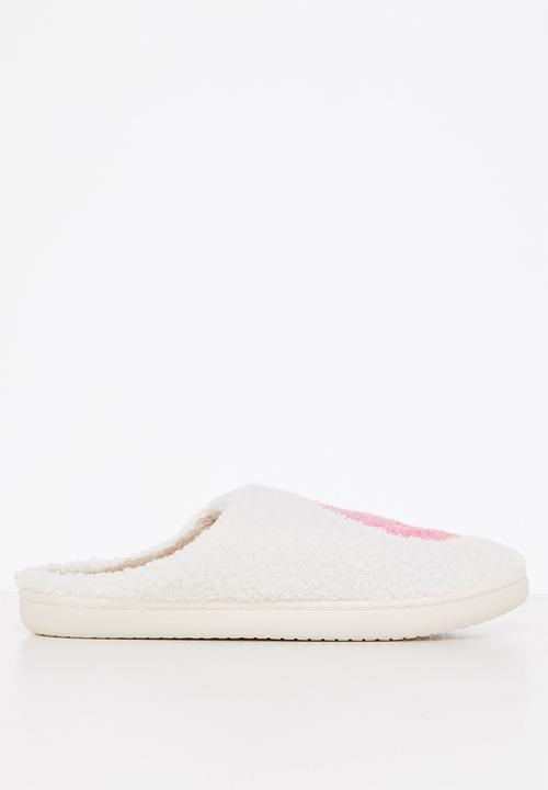 Public Desire - Smile slipper - pink & ecru