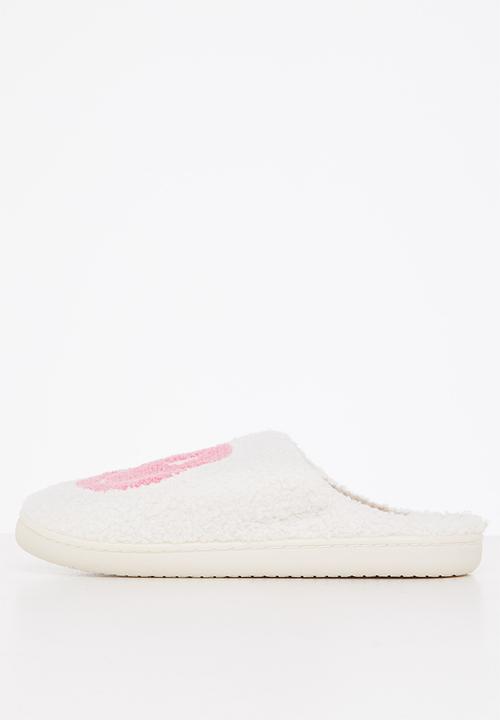 Public Desire - Smile slipper - pink & ecru