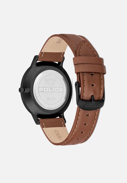 Police - Gts berkely multifunction watch - brown & black