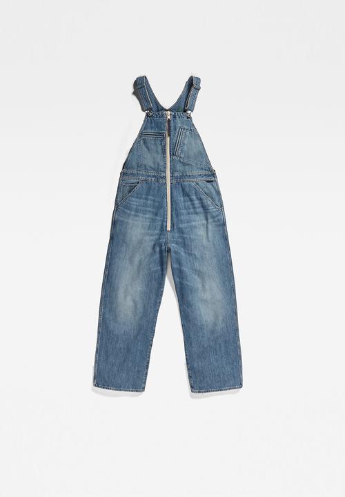 G-STAR - Bib overall - antique faded blue opal
