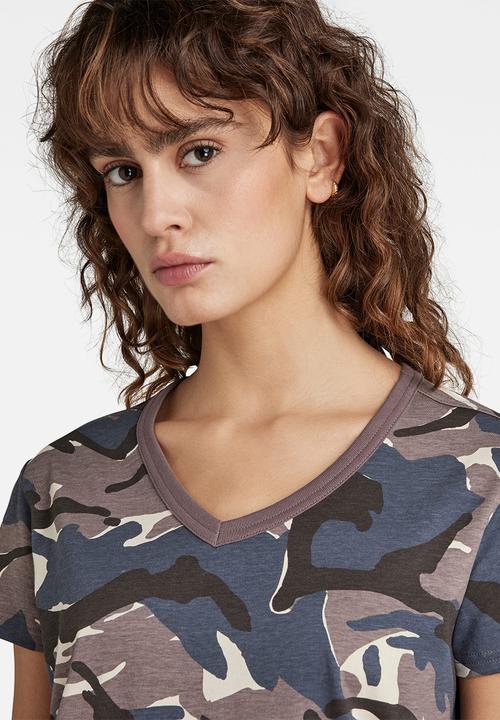 G-STAR - All over v t - brown rice woodland camo