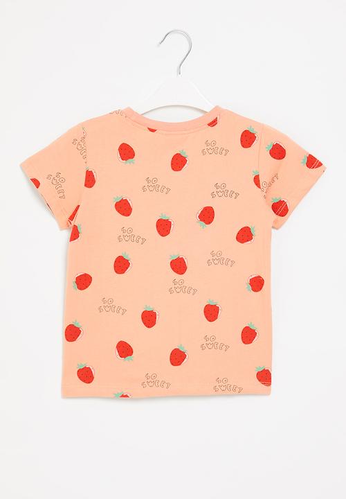 Pop Candy - Strawberry tee - peach