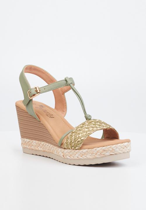 Butterfly Feet - Avery 1 espadrille wedge heel - mint