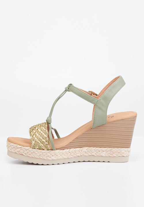 Butterfly Feet - Avery 1 espadrille wedge heel - mint