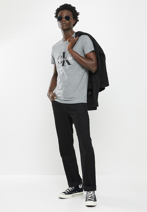 Calvin Klein - Core monogram slim tee - grey