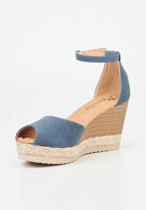 Butterfly Feet - Avery 3 espadrille wedge heel - blue