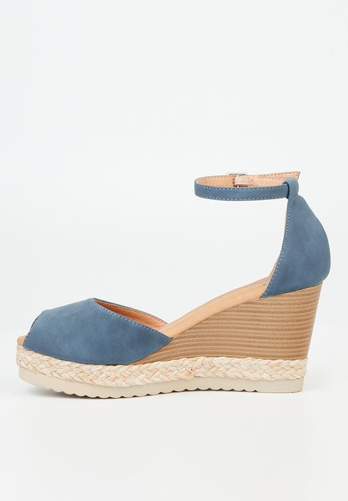 Butterfly Feet - Avery 3 espadrille wedge heel - blue