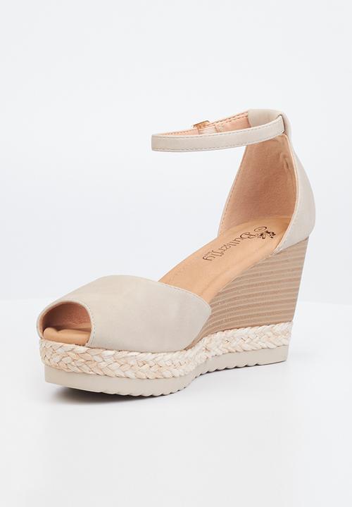Butterfly Feet - Avery 3 espadrille wedge heel - grey