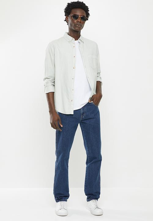 Wrangler - Texas regular straight leg jeans - stonewash