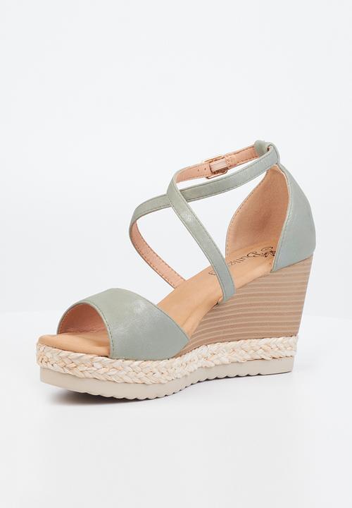 Butterfly Feet - Avery 4 espadrille wedge heel - mint