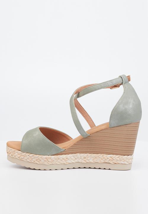 Butterfly Feet - Avery 4 espadrille wedge heel - mint