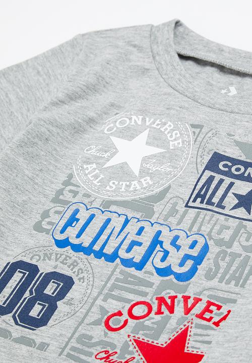 Converse - Cnvb logo aop short sleeve tee short set - midnight navy