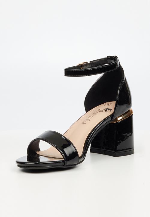 Butterfly Feet - Bella 1 ankle tie block heel - black