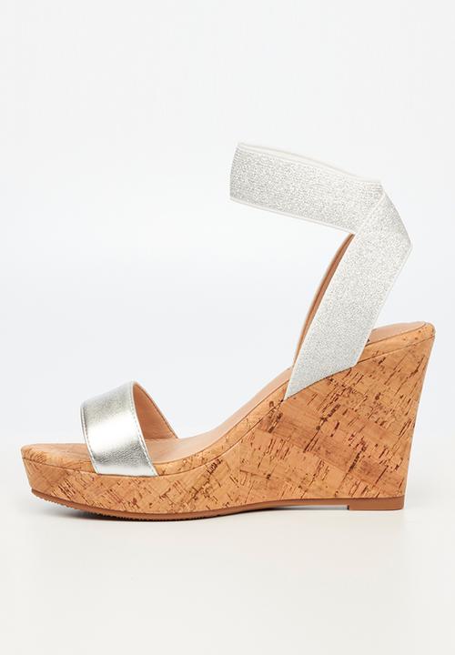 Butterfly Feet - Debra 2 wedge heel - silver