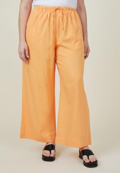 Cotton On - Curve haven wide leg pant - soft orange