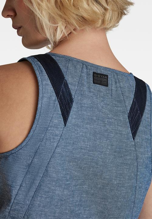 G-STAR - Utility dress sless - nitro & white