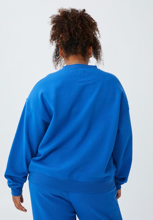 Cotton On - Curve classic crew sweatshirt - cobalt blue