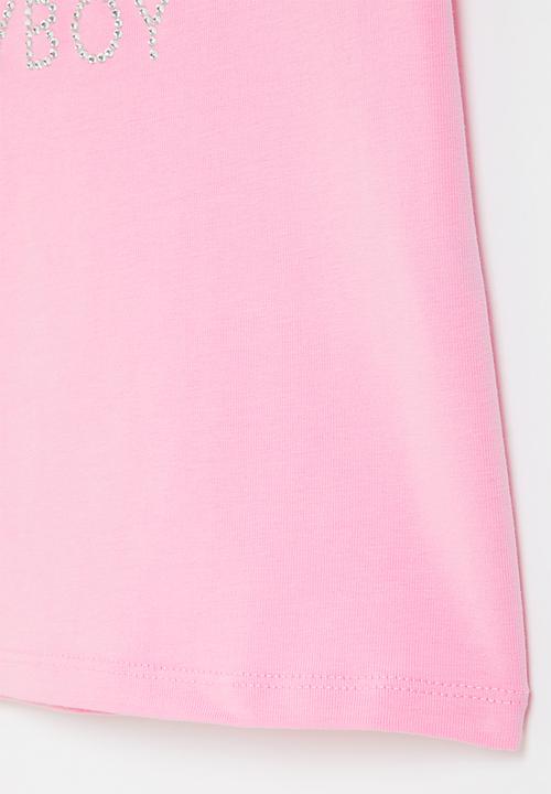 SISSY BOY - Fitted top with capped sleeves - bubblegum