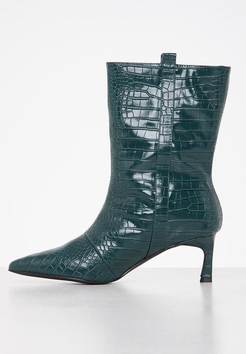 Z_Code_Z - Kavia pointed stiletto boot - green 