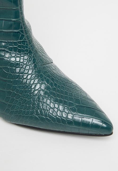 Z_Code_Z - Kavia pointed stiletto boot - green 